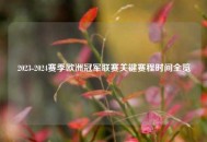 2023-2024赛季欧洲冠军联赛关键赛程时间全览