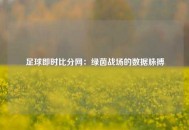 足球即时比分网：绿茵战场的数据脉搏