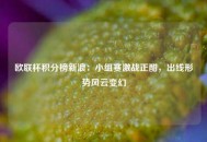 欧联杯积分榜新浪：小组赛激战正酣，出线形势风云变幻