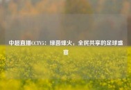中超直播CCTV5：绿茵烽火，全民共享的足球盛宴