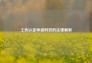 工伤认定申请时效的法律解析