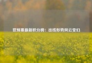 世预赛最新积分榜：出线形势风云变幻