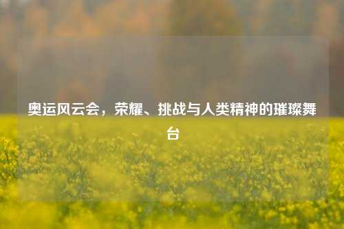 奥运风云会，荣耀、挑战与人类精神的璀璨舞台