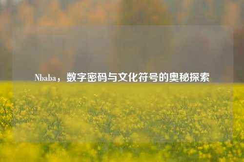 Nbaba，数字密码与文化符号的奥秘探索
