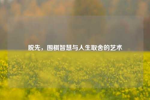 脱先，围棋智慧与人生取舍的艺术