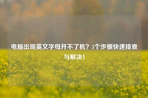 电脑出现英文字母开不了机？5个步骤快速排查与解决！