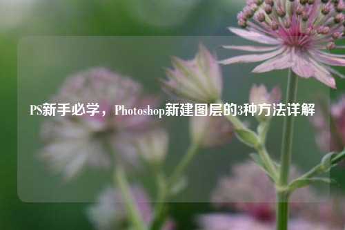 PS新手必学,Photoshop新建图层的3种方法详解