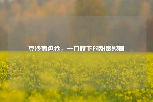 豆沙面包卷,一口咬下的甜蜜慰藉