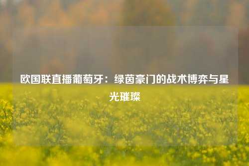 欧国联直播葡萄牙：绿茵豪门的战术博弈与星光璀璨