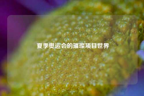  夏季奥运会的璀璨项目世界